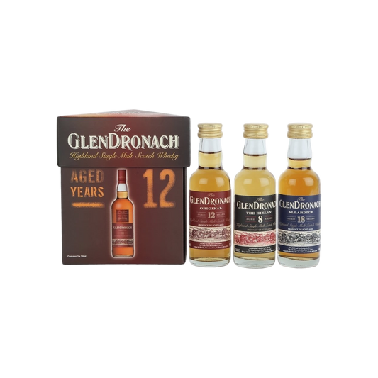 Glendronach Miniature Gift Set – 8 Years / 12 Years / 18 Years