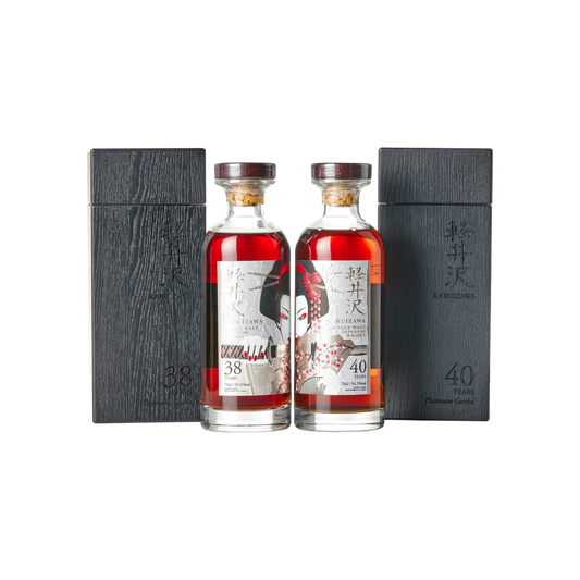 Karuizawa 38 and 40 Years Platinum Geisha Set of 2