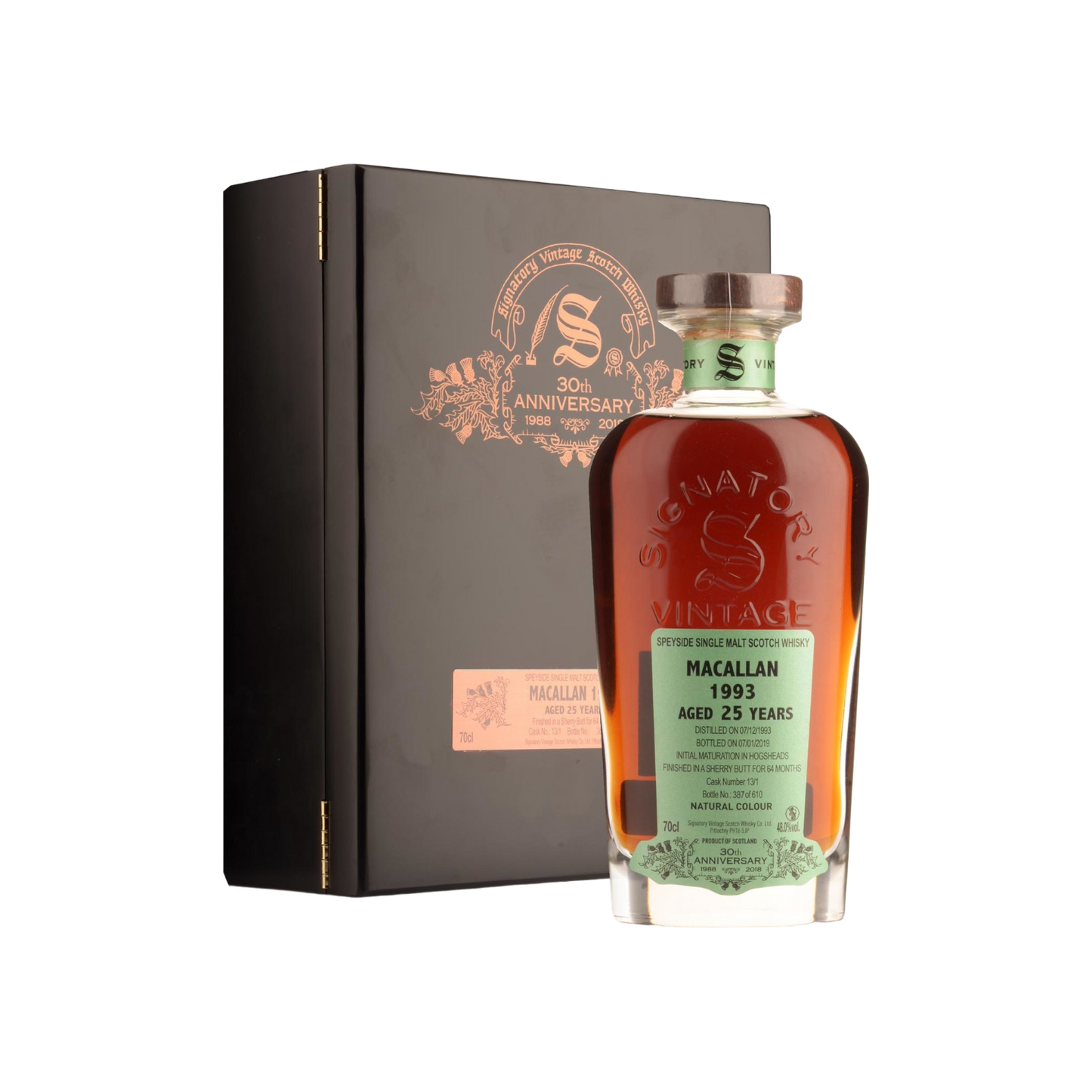 Macallan 1993 25 Year Old Signatory 30th Anniversary Whisky 700ml